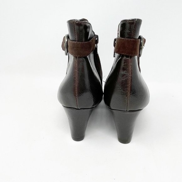 Aerosoles Womens Brown Vegan Leather Side Zip Bootie Size 7 - Picture 7 of 13